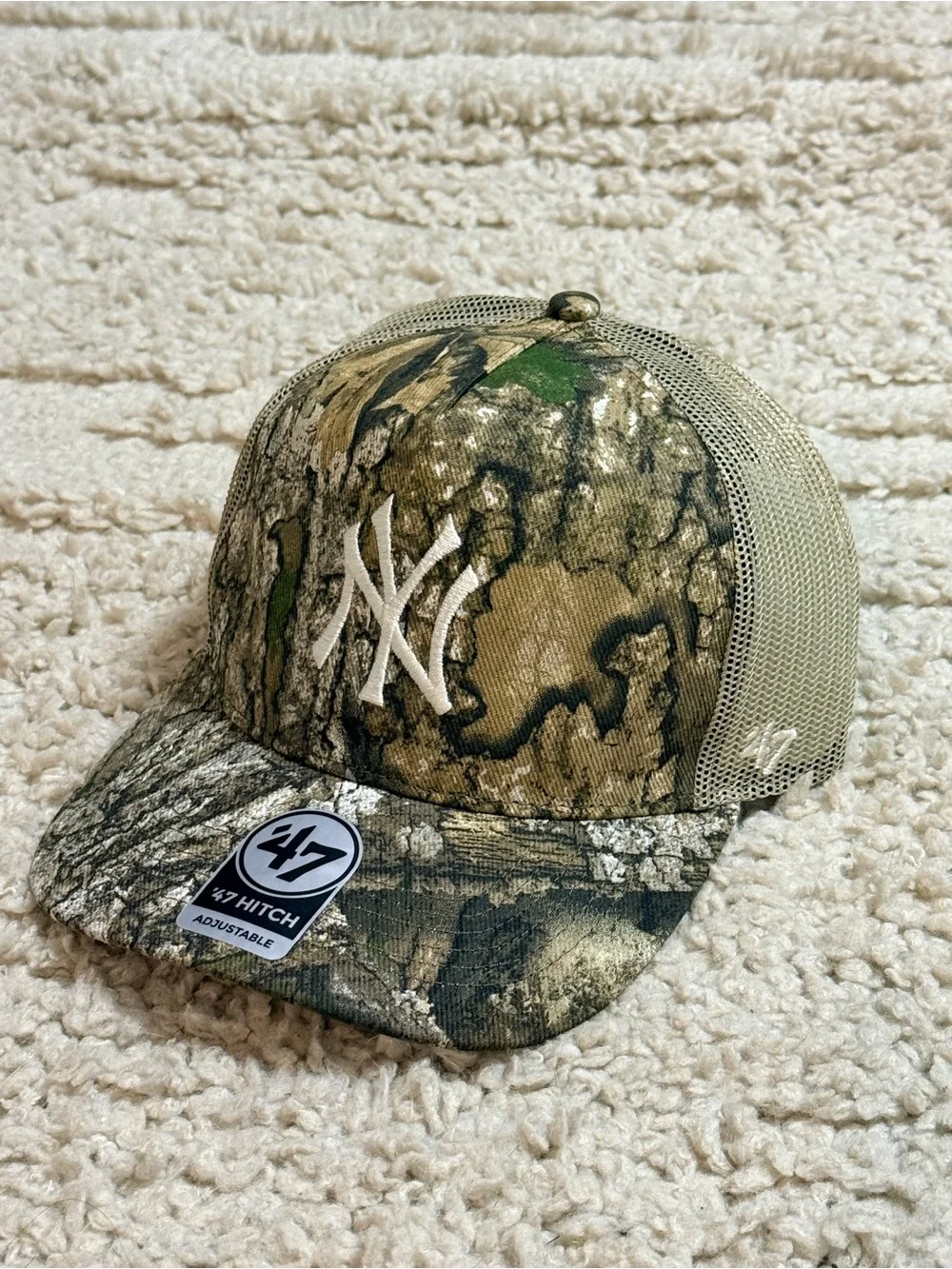 ’47 Brand MLB New York Yankees Real Tree Camo Hitch Trucker Hat